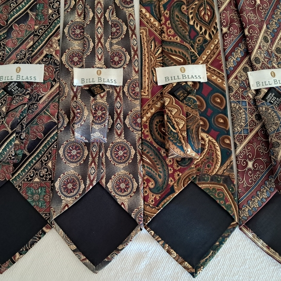 Vintage Bill Blass Elegant Silk Multicolor Men's Ties Set - Picture 3 of 8